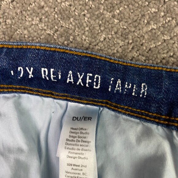 DU/ER Duer Jeans Men's 36 x 32 Fit 35 x 28.5 Blue L2X Relaxed Taper Stretch N2X - Picture 7 of 15